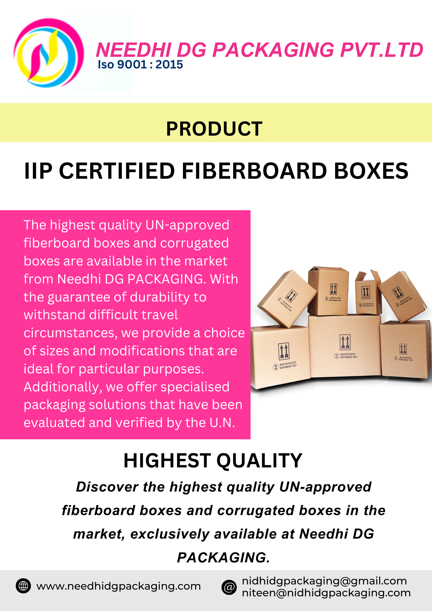 IIP Certified Fiberboard Box