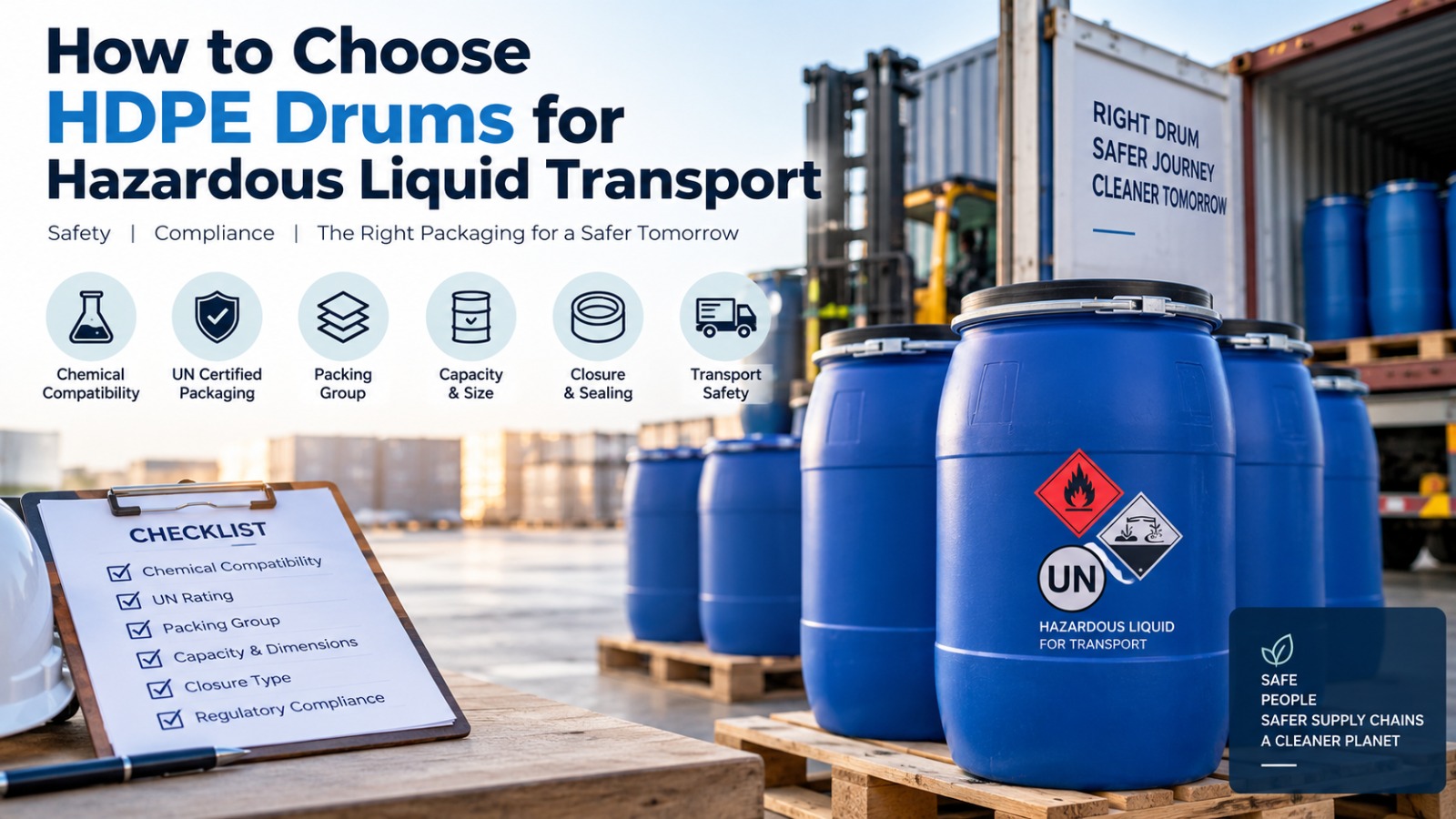 How to Choose HDPE Drums for Hazardous Liquid Transport