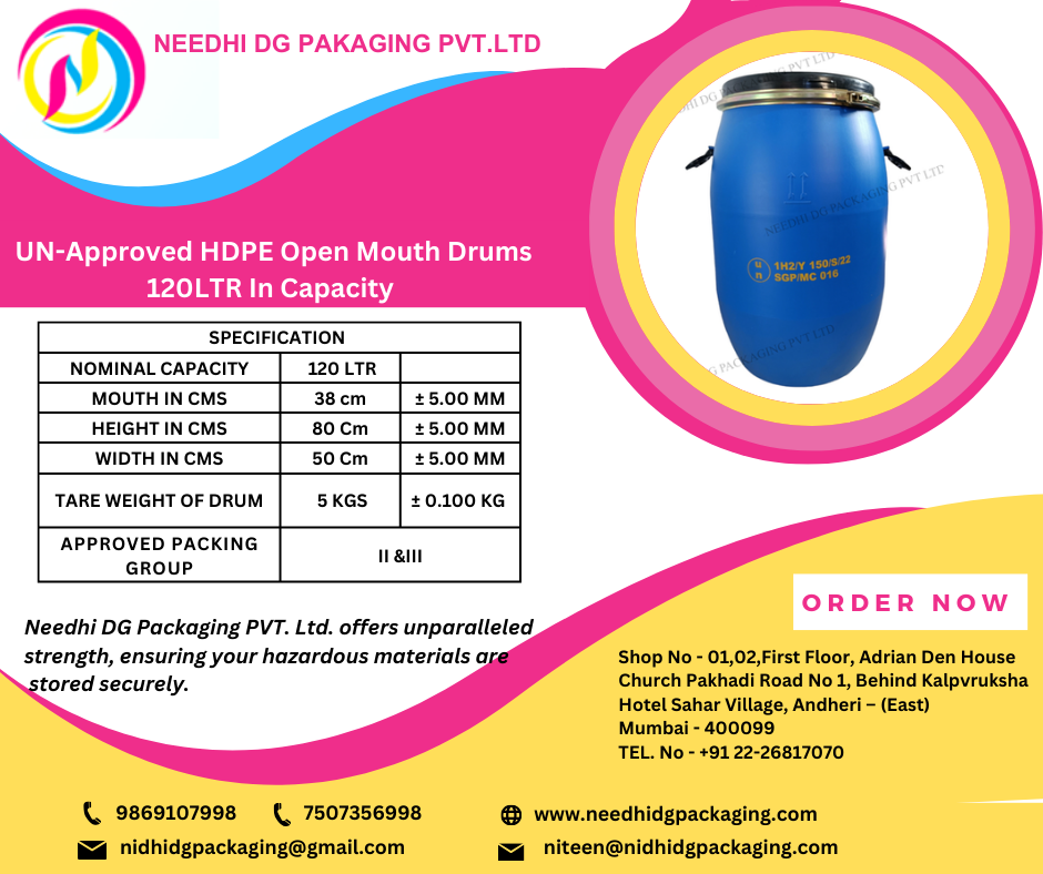120 LTR Open Mouth Drum