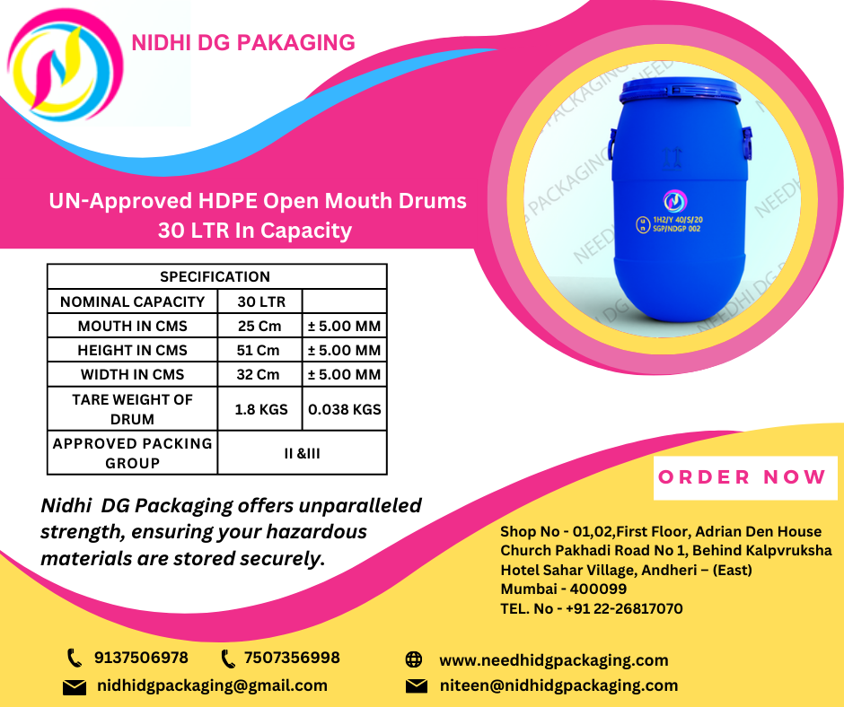 30 LTR Open Mouth Drum
