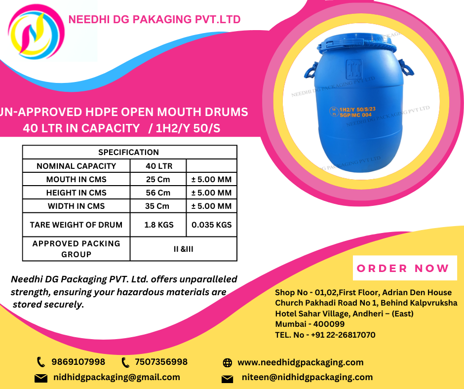 40 LTR Open Mouth Drum