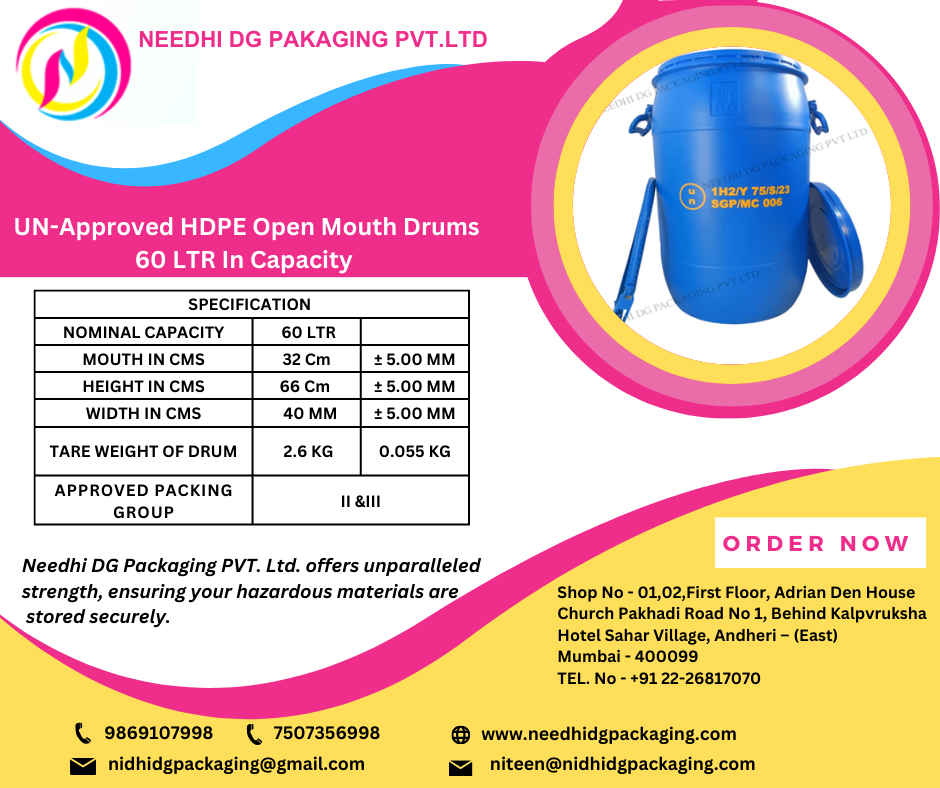 60 LTR Open Mouth Drum