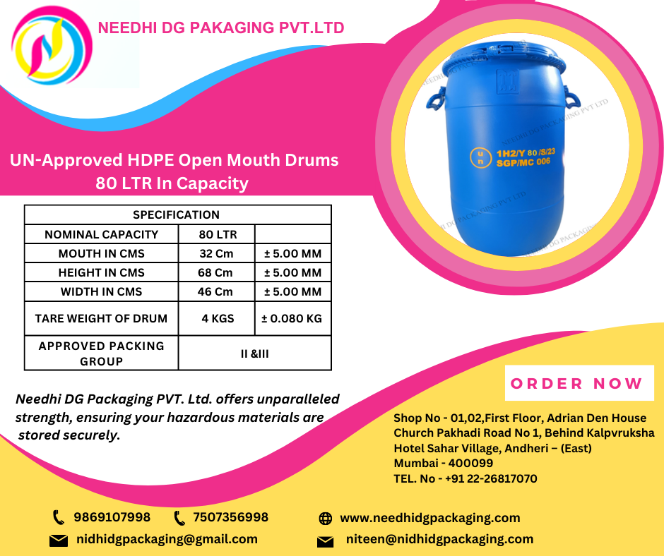 80 LTR Open Mouth Drum