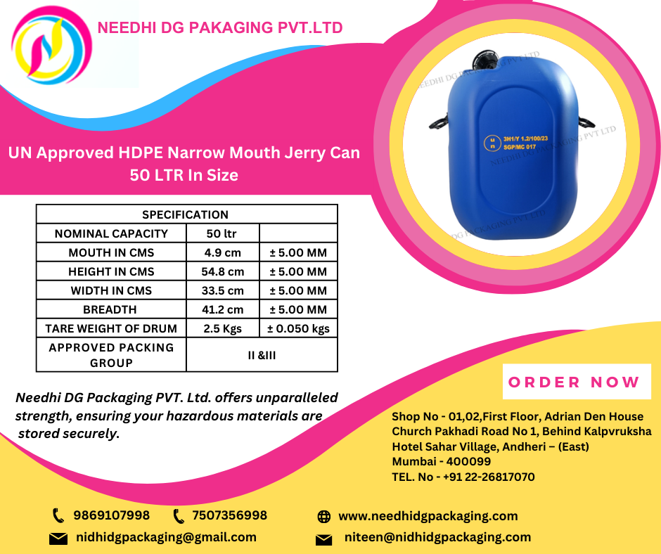 50 LTR Narrow Mouth Jerry Can