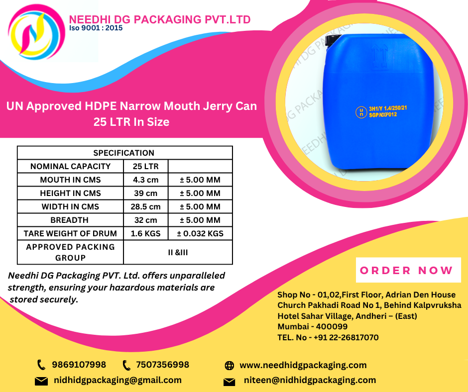 25 LTR Narrow Mouth Jerry Can